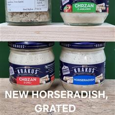 various jars of horseradish 